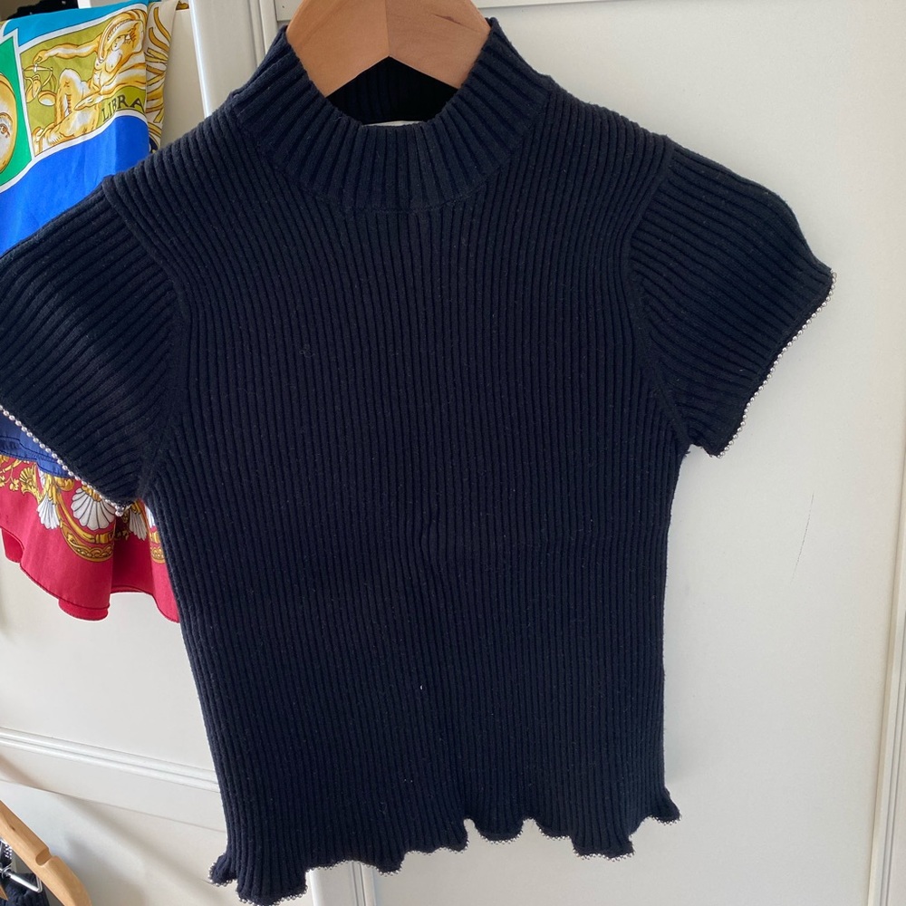 Zara Knit Blouse Top - Picture 4 of 9